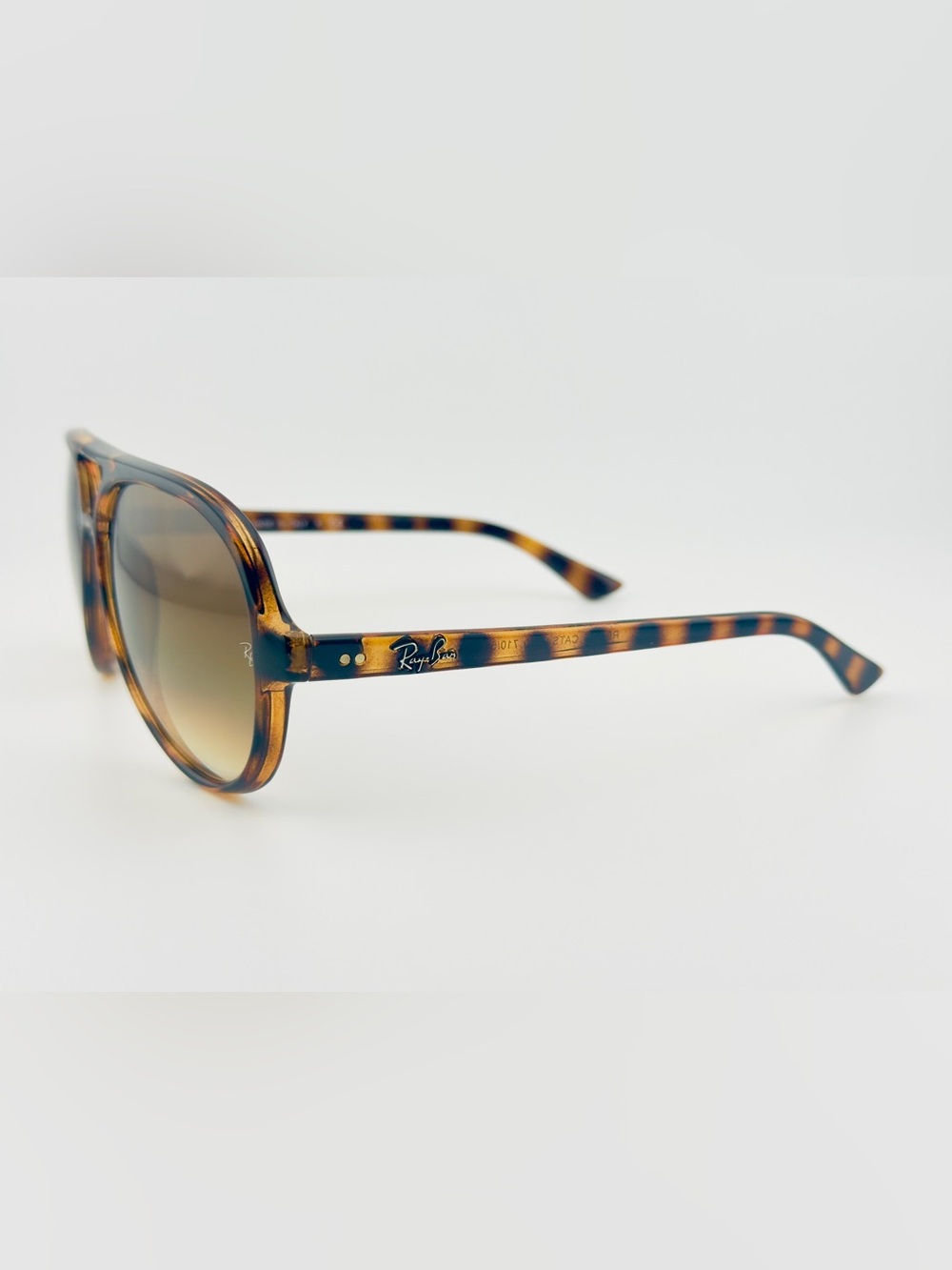 Ray-Ban Sunglasses CATS 5000 Classic Polished Havana Frame Gradient Brown Lenses - Picture 9 of 14